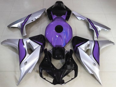 2006-2007 Honda CBR1000RR Motorcycle Fairings - Silver Purple Glossy Black UK