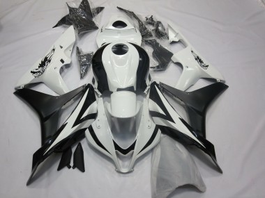 2007-2008 Honda CBR600RR Motorcycle Fairings - White Matte Black OEM Style UK
