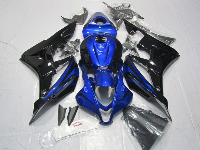 2007-2008 Honda CBR600RR Motorcycle Fairing Kits - Blue Glossy Black UK
