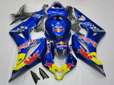 2007-2008 Honda CBR600RR Motorcycle Fairings - Blue Yellow Red Bull UK