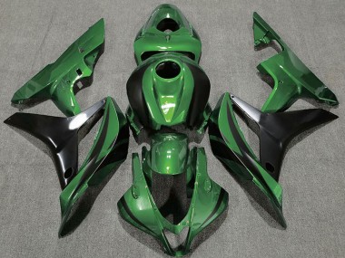 2007-2008 Honda CBR600RR Motorcycle Fairings - Green Glossy Black OEM Style UK