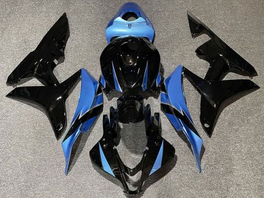 2007-2008 Honda CBR600RR Motorcycle Fairings - Light Blue Glossy Black UK
