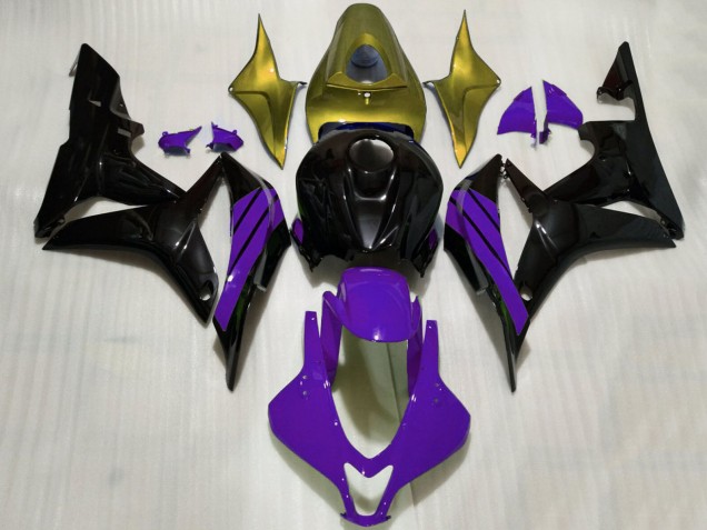 2007-2008 Honda CBR600RR Motorcycle Fairings - Gold Purple Glossy Black UK