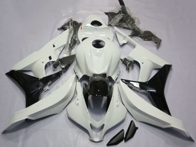 2007-2008 Honda CBR600RR Motorcycle Fairings - White Glossy Black UK