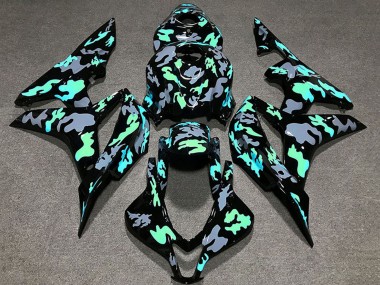 2007-2008 Honda CBR600RR Motorcycle Fairings - Green Grey Camouflage UK