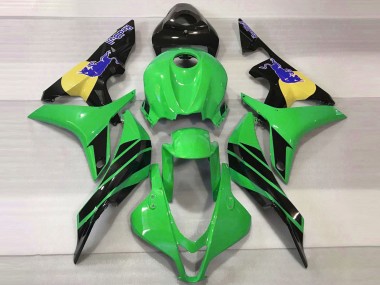 2007-2008 Honda CBR600RR Motorcycle Fairings - Green Yellow Glossy Black Blue Bull UK