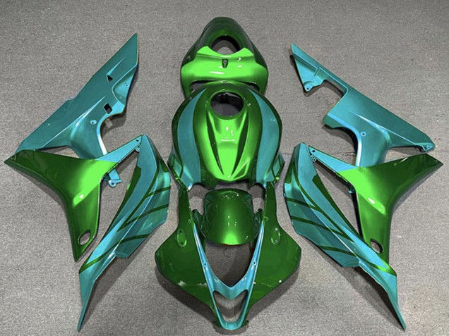 2007-2008 Honda CBR600RR Motorcycle Fairings - Green Teal Blue UK