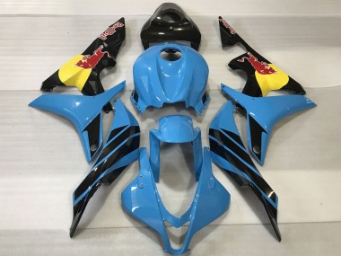 2007-2008 Honda CBR600RR Motorcycle Fairings - Light Blue Yellow Glossy Black Red Bull UK