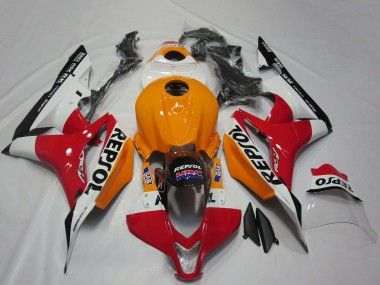2007-2008 Honda CBR600RR Motorcycle Fairings - Orange White Red Glossy Black Repsol UK