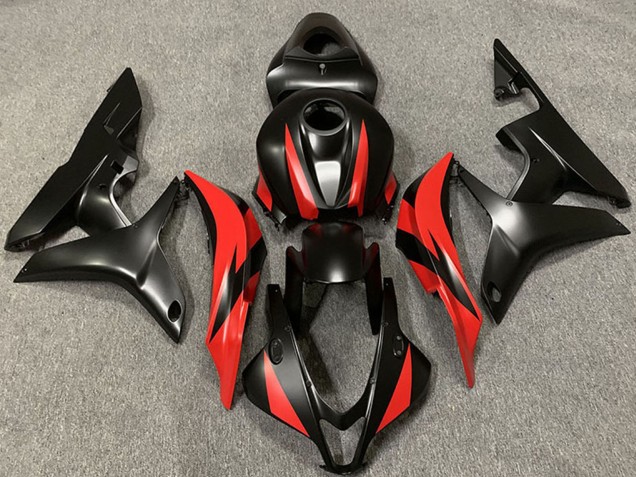 2007-2008 Honda CBR600RR Motorcycle Fairings - Red Matte Black UK