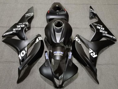 2007-2008 Honda CBR600RR Motorcycle Fairings - Matte Black White Repsol UK