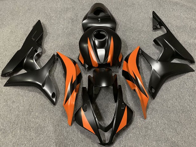 2007-2008 Honda CBR600RR Motorcycle Fairings - Orange Matte Black UK