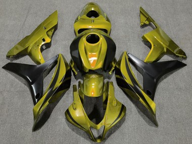 2007-2008 Honda CBR600RR Motorcycle Fairings - Gold Matte Black OEM Style UK