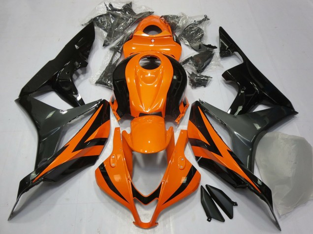 2007-2008 Honda CBR600RR Motorcycle Fairings - Orange Grey Glossy Black UK