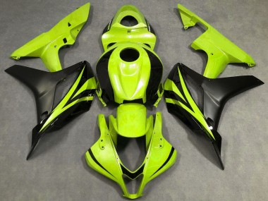 2007-2008 Honda CBR600RR Motorcycle Fairings - Neon Yellow Matte Black OEM Style UK