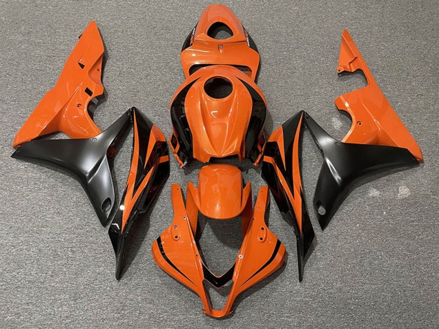 2007-2008 Honda CBR600RR Motorcycle Fairings - Orange Matte Black OEM Style UK