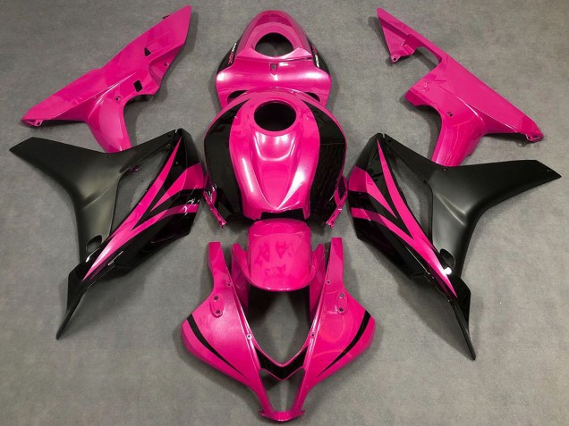 2007-2008 Honda CBR600RR Motorcycle Fairings - Pink Matte Black OEM Style UK