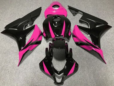 2007-2008 Honda CBR600RR Motorcycle Fairings - Pink Glossy Black Matte Black UK