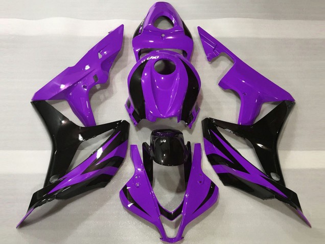 2007-2008 Honda CBR600RR Motorcycle Fairings - Purple Glossy Black OEM Style UK