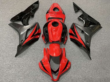 2007-2008 Honda CBR600RR Motorcycle Fairings - Grey Red Glossy Black OEM Style UK