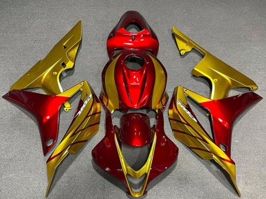 2007-2008 Honda CBR600RR Motorcycle Fairings - Gold Red UK