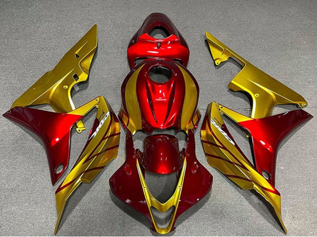 2007-2008 Honda CBR600RR Motorcycle Fairings - Gold Red UK