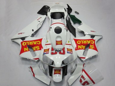 2003-2004 Honda CBR600RR Motorcycle Fairings - White Red Yellow San Carlo 58 UK