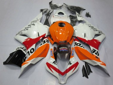 2009-2012 Honda CBR600RR Motorcycle Fairings - Orange White Red Glossy Black Repsol UK
