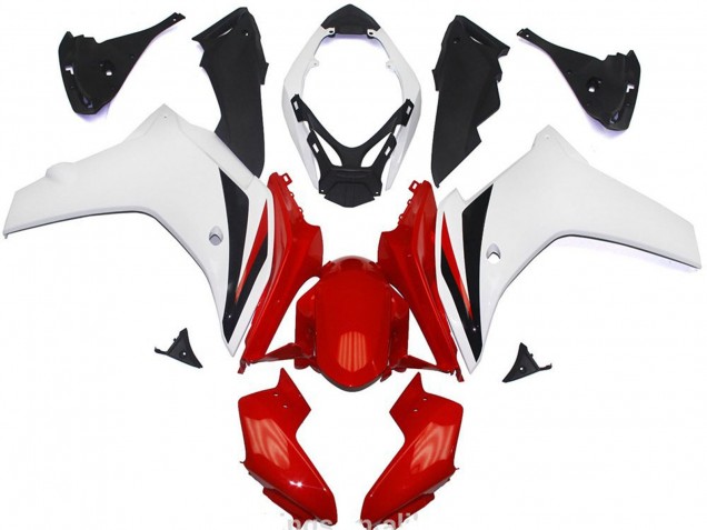 2011-2013 Honda CBR600F Abs Motorcycle Fairings - White Red Glossy Black UK