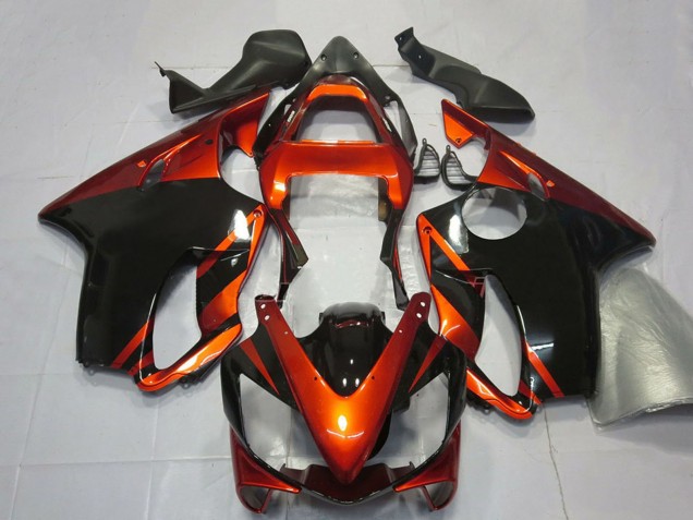 2001-2003 Honda CBR600 F4i Motorcycle Fairings - Orange Glossy Black UK