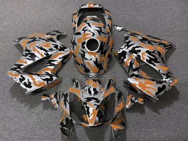 2002-2013 Honda VFR 800 Motorcycle Fairings - Orange Camouflage UK