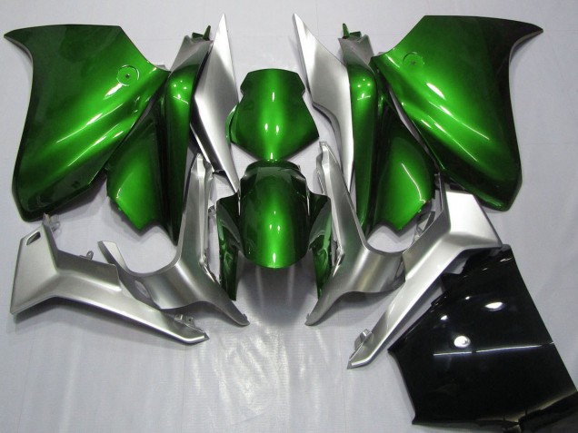 2010-2014 Honda VFR 1200 Motorcycle Fairings - Silver Green UK