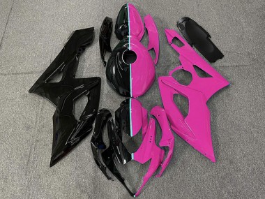 2005-2006 Suzuki GSXR 1000 Motorcycle Fairings - Glossy Black and Pink UK