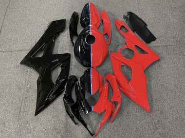 2005-2006 Suzuki GSXR 1000 Motorcycle Fairings - Glossy Black and Red UK