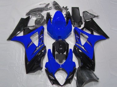 2007-2008 Suzuki GSXR 1000 Motorcycle Fairing - Blue Glossy Black UK