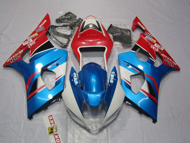 2003-2004 Suzuki GSXR 1000 Motorcycle Fairings - Red Blue White UK