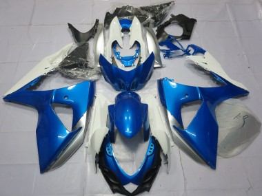 2009-2016 Suzuki GSXR 1000 Motorcycle Fairings - Blue White UK