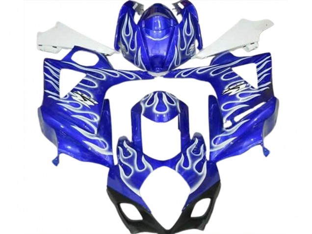2007-2008 Suzuki GSXR 1000 Motorcycle Fairings - Blue White Flame UK