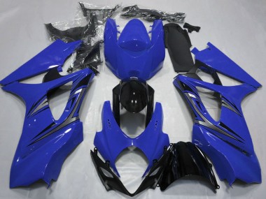 2007-2008 Suzuki GSXR 1000 Motorcycle Fairings - Blue Glossy Black OEM Style UK