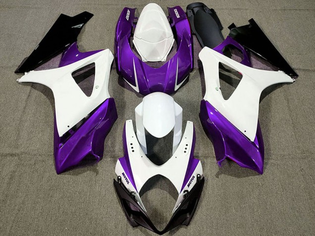 2007-2008 Suzuki GSXR 1000 Motorcycle Fairings - White Purple Black UK