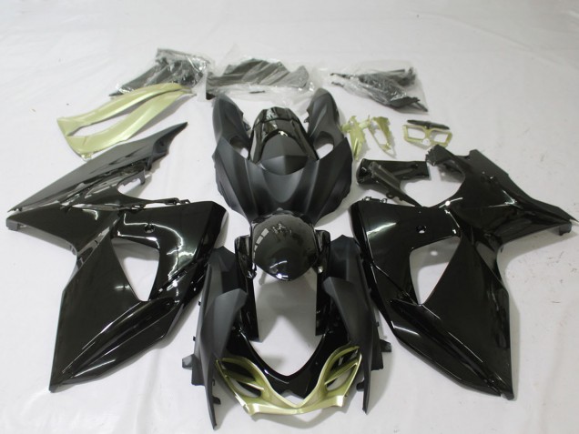 2009-2016 Suzuki GSXR 1000 Motorcycle Fairings - Glossy Black Silver UK
