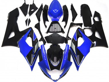 2005-2006 Suzuki GSXR 1000 Motorcycle Fairings - Blue Glossy Black UK
