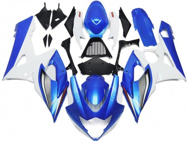 2005-2006 Suzuki GSXR 1000 Motorcycle Fairings - White Blue UK