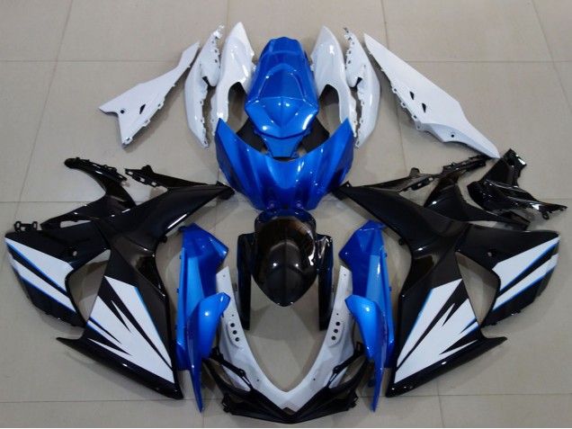 2009-2016 Suzuki GSXR 1000 Motorcycle Fairing - White Blue Black UK