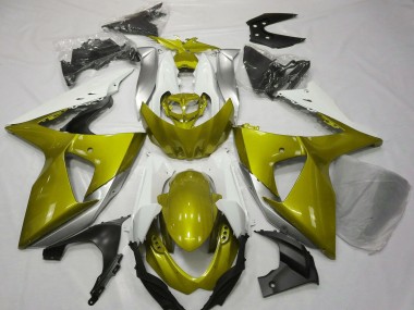 2009-2016 Suzuki GSXR 1000 Motorcycle Fairings - White Yellow UK