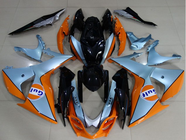 2009-2016 Suzuki GSXR 1000 Motorcycle Fairings - Light Blue Orange Black Gulf UK