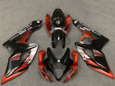 2005-2006 Suzuki GSXR 1000 Motorcycle Fairings - Matte Black Orange UK