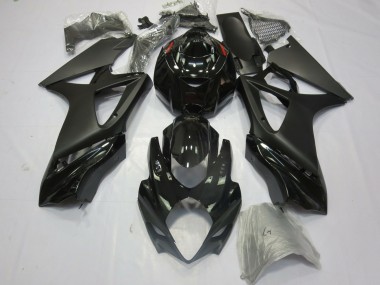 2007-2008 Suzuki GSXR 1000 Motorcycle Fairings - Glossy Black Matte Black UK