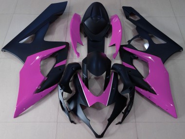 2005-2006 Suzuki GSXR 1000 Motorcycle Fairings - Matte Black Pink UK