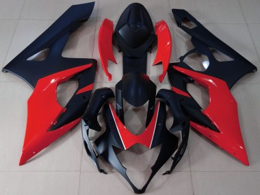 2005-2006 Suzuki GSXR 1000 Motorcycle Fairings - Matte Black Red UK